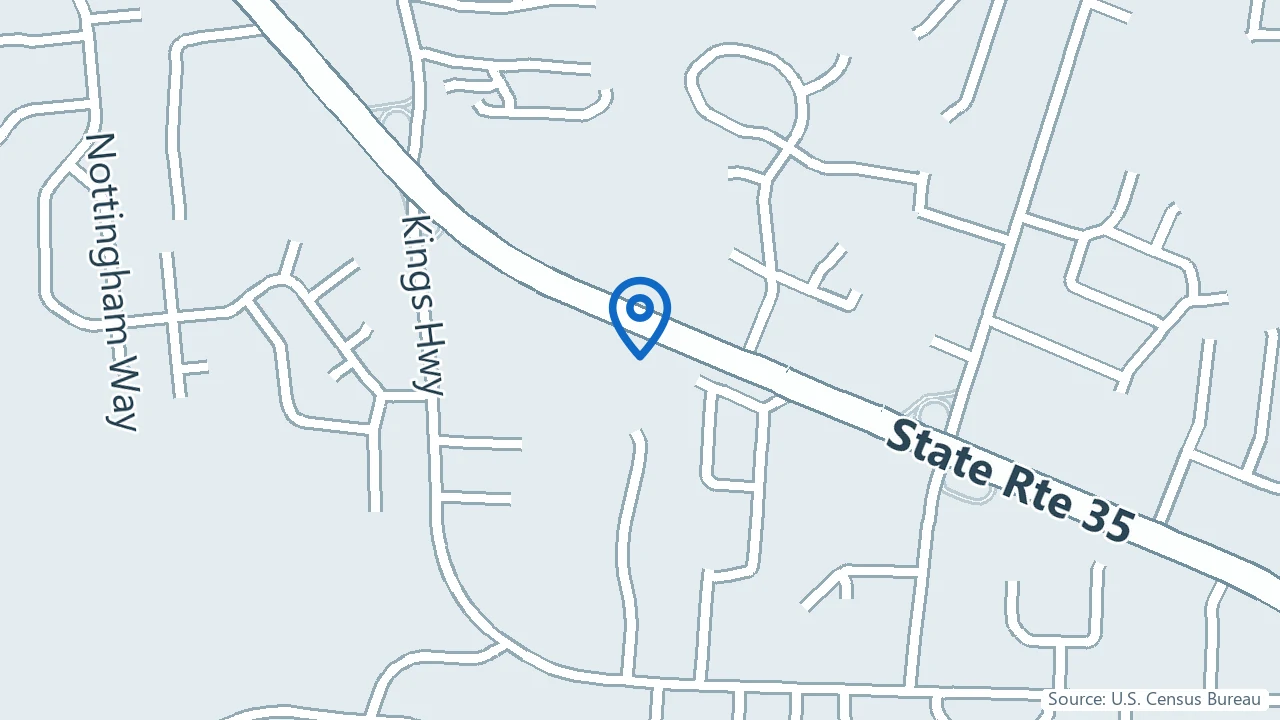 Map showing Allevate Health in Middletown Township, New Jersey