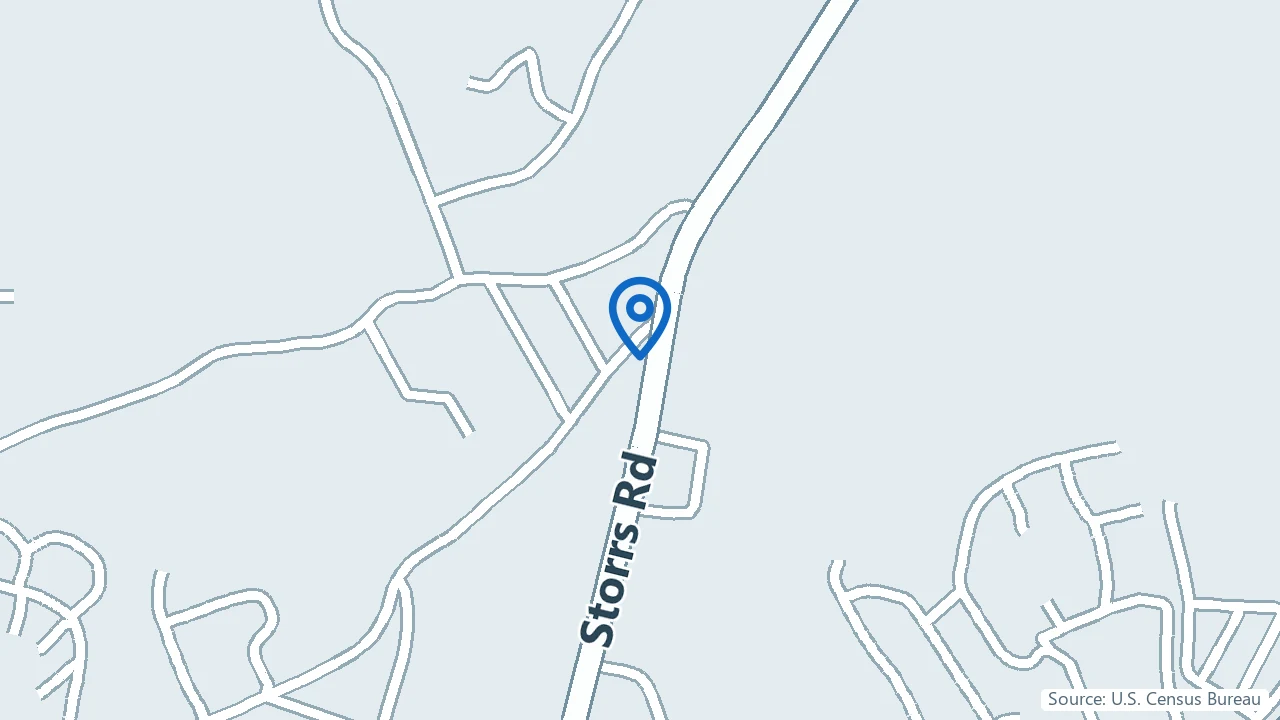 Map showing Northeast Wellness Clinic in Mansfield Center, Connecticut