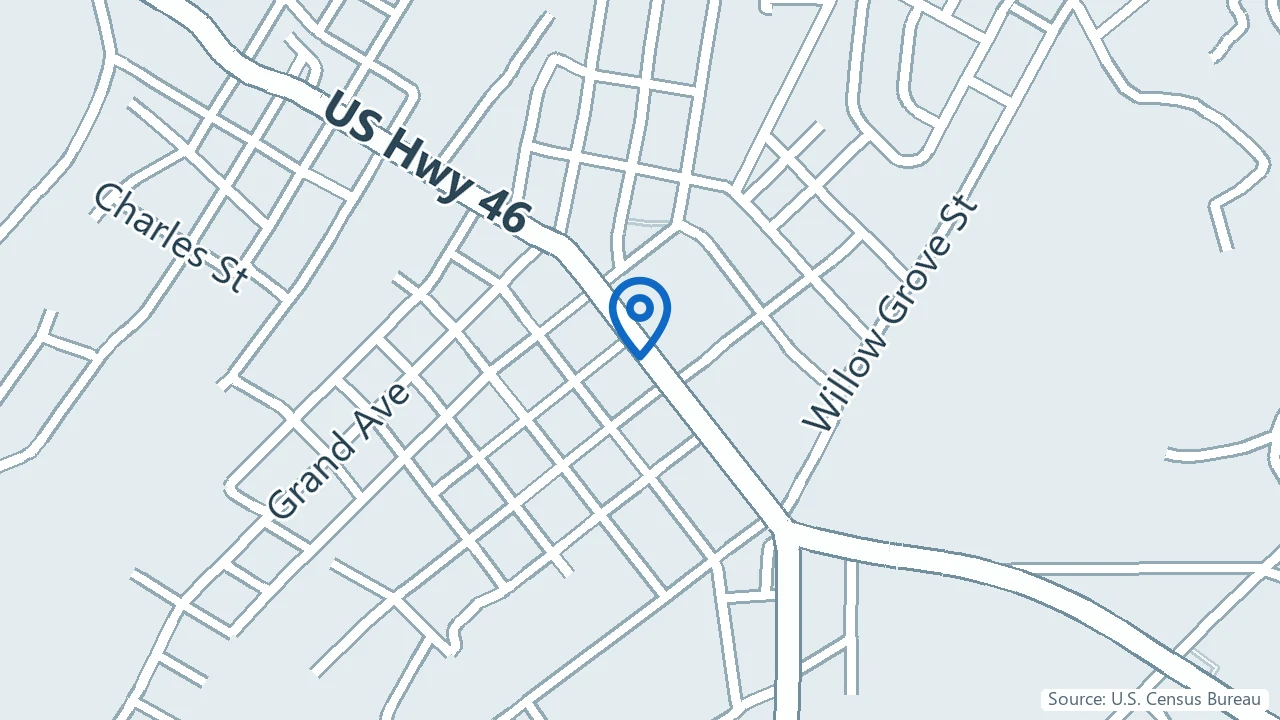 Map showing North Jersey Interventional Pain Center in Hackettstown, New Jersey