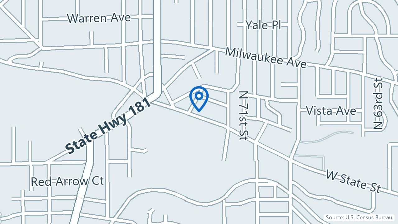 Map showing Perspective Wellness in Wauwatosa, Wisconsin
