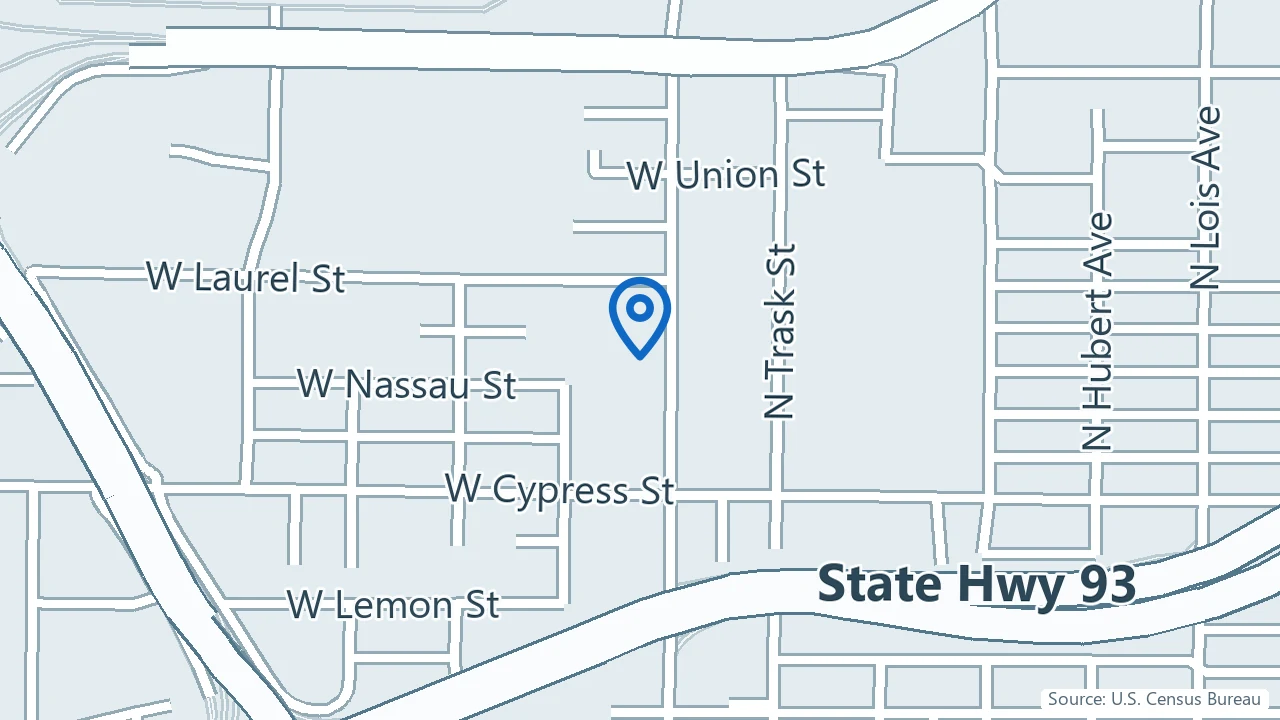 Map showing The Florida Psychiatric Center in Tampa, Florida