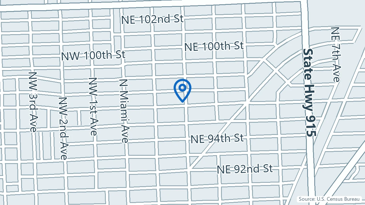 Map showing Healthy Me in Miami Shores, Florida
