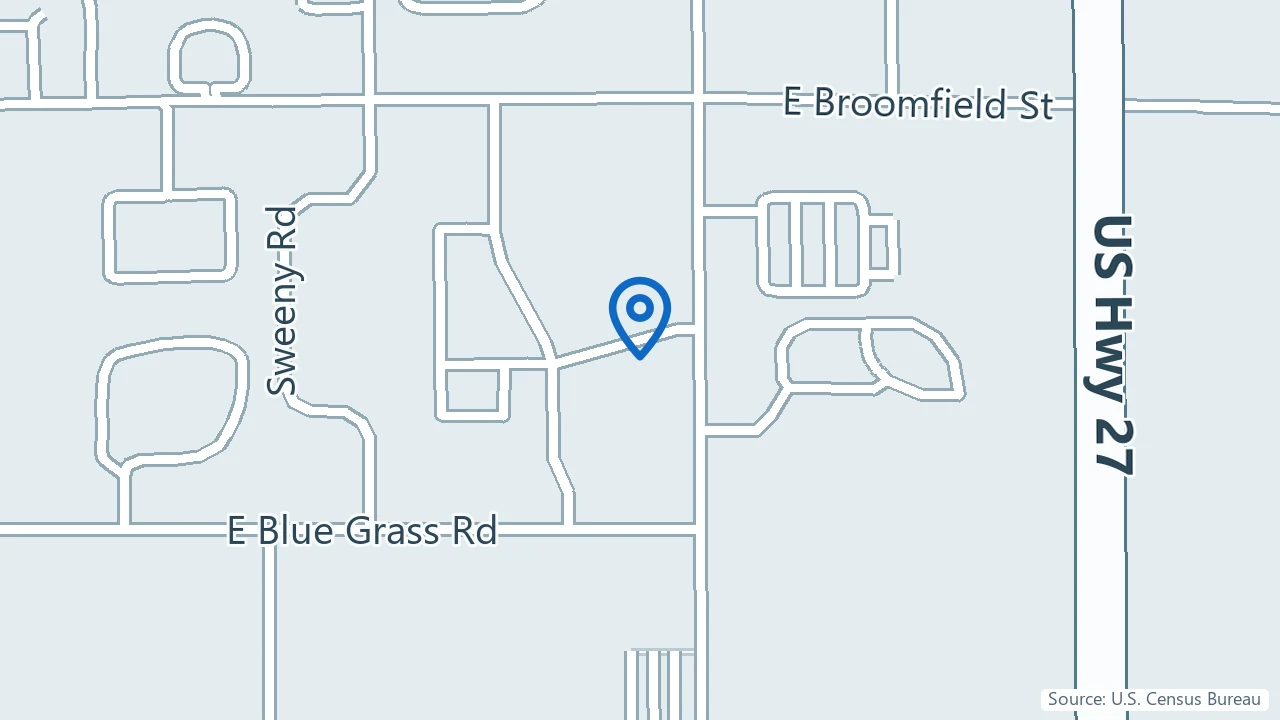 Map showing Family Health Psychiatric & Counseling Center in Mount Pleasant, Michigan