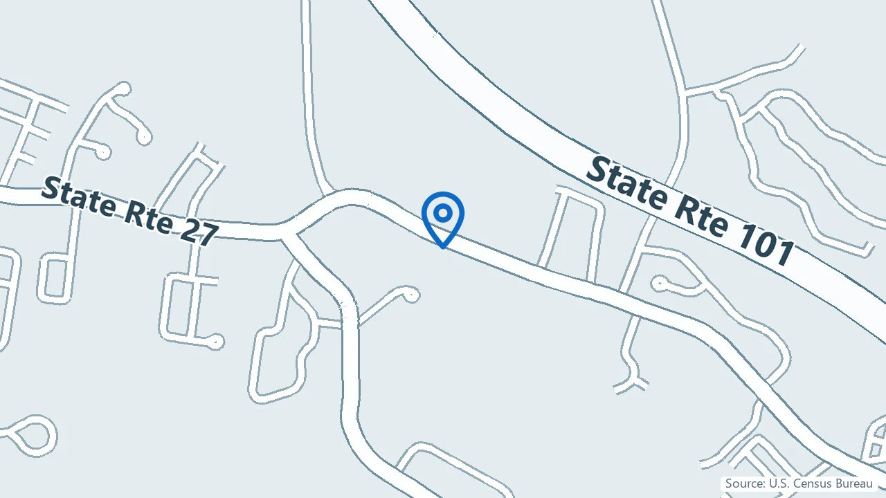 Map showing Interventional Psychiatry Center in Exeter, New Hampshire
