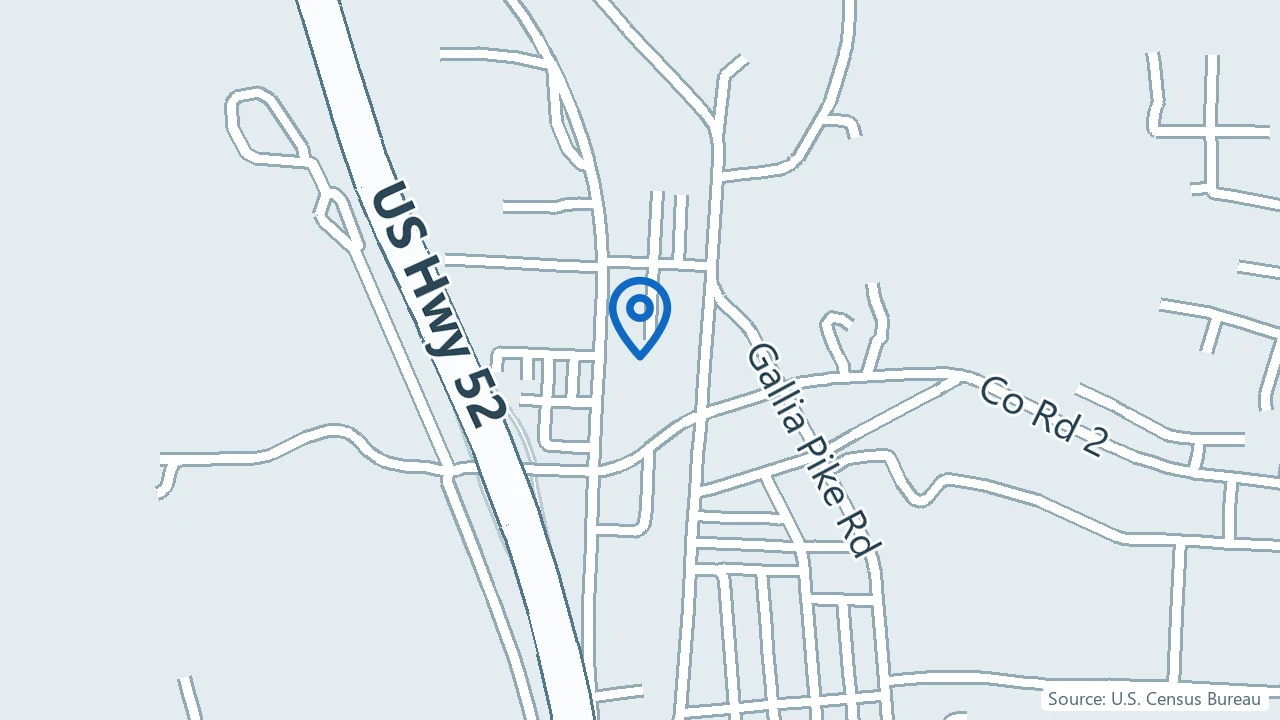 Map showing The Wellness Suite in Wheelersburg, Ohio