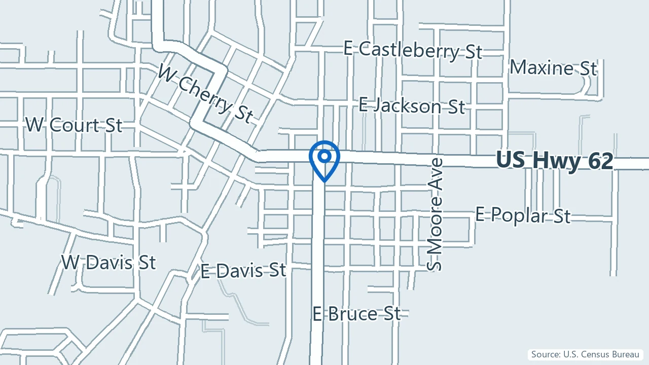 Map showing Selah Health in Piggott, Arkansas