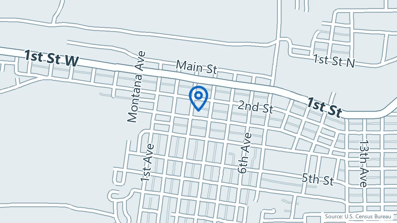 Map showing Laverdure Psychiatry in Havre, Montana