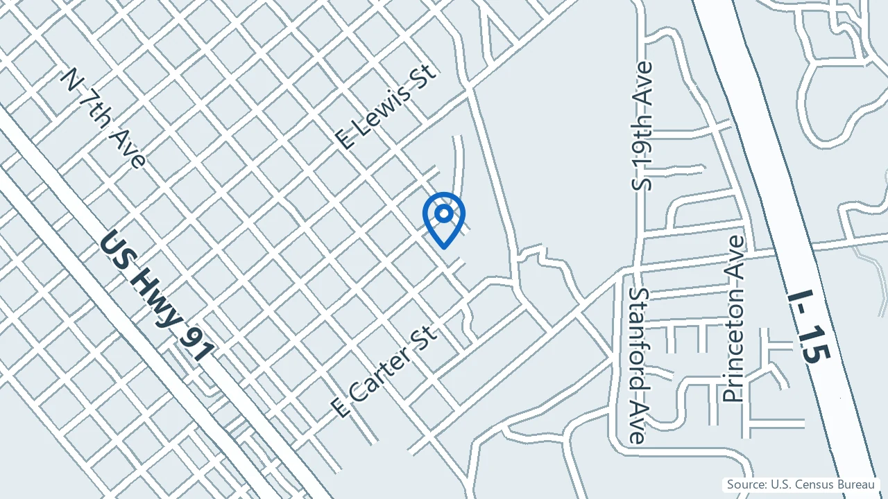 Map showing Pearl Health Clinic in Pocatello, Idaho