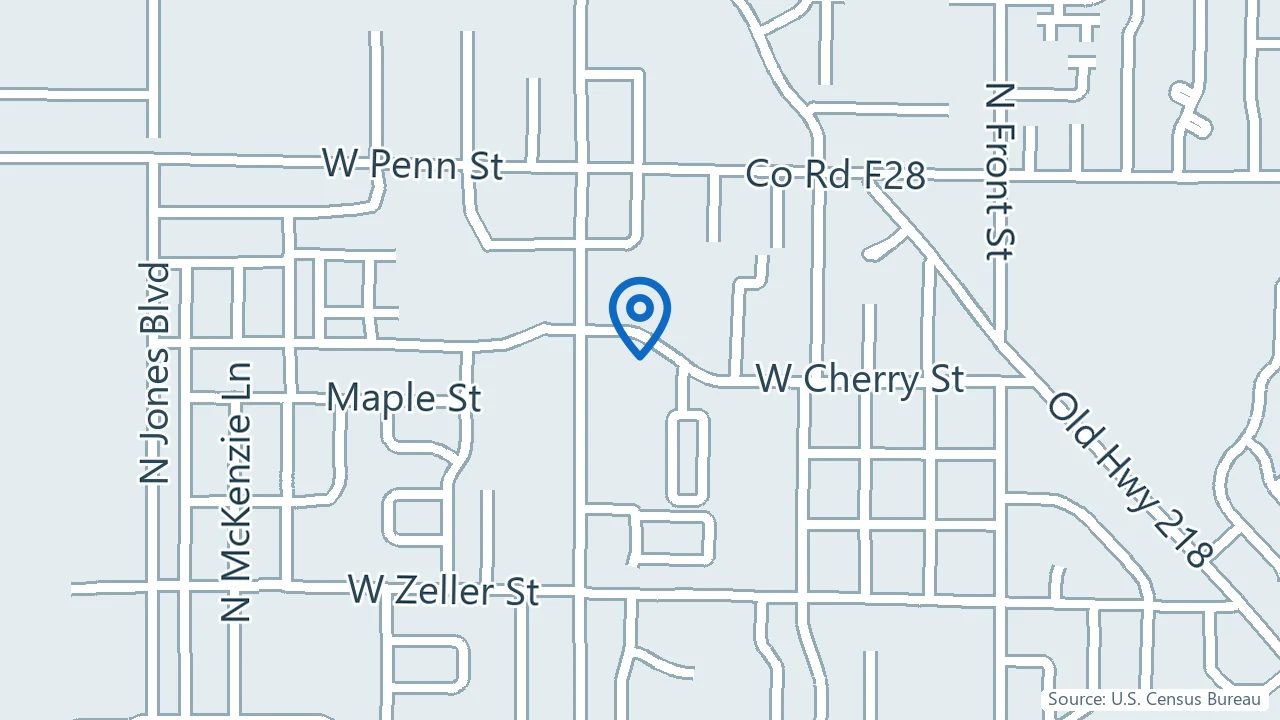 Map showing Hawthorn Wellness Clinic in North Liberty, Iowa