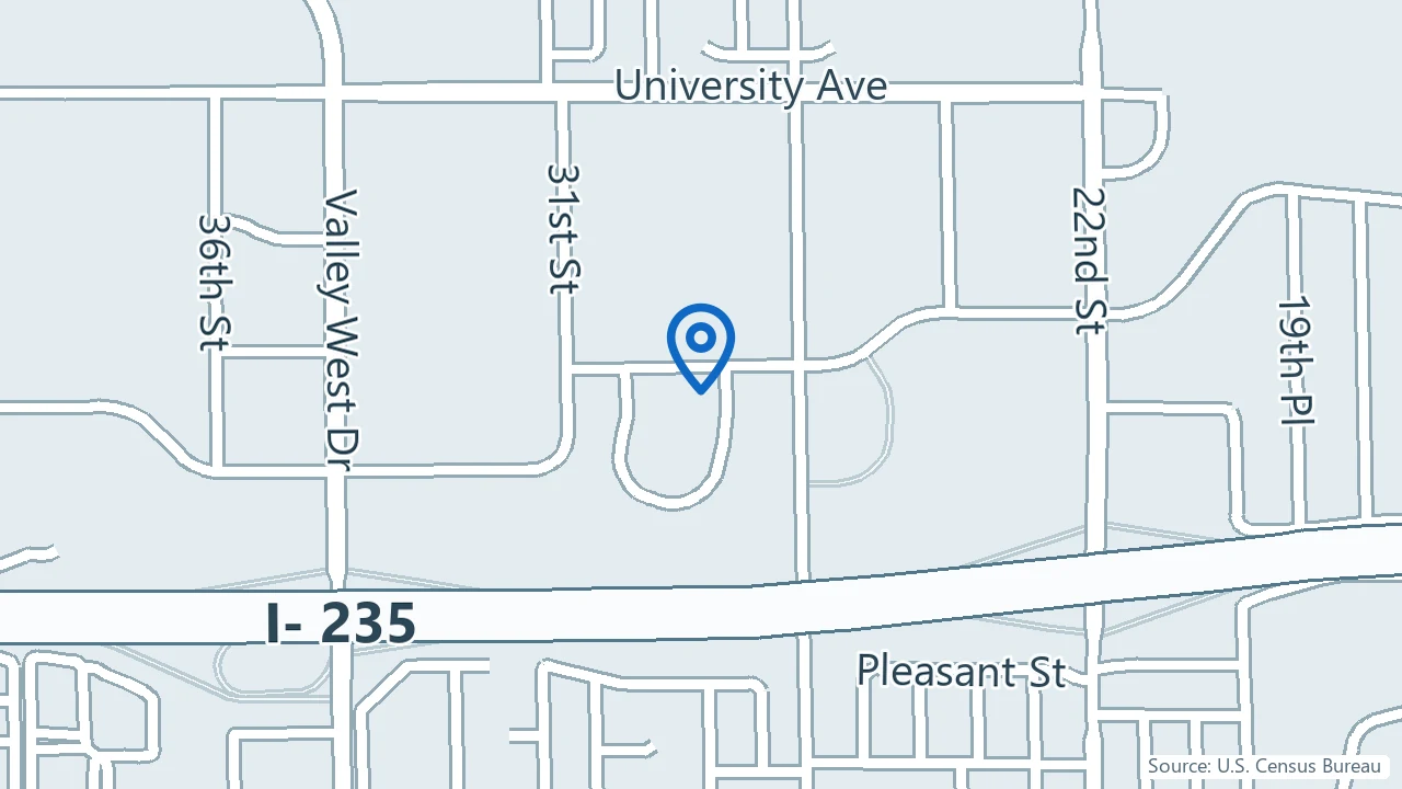 Map showing Focused Life Clinic in West Des Moines, Iowa