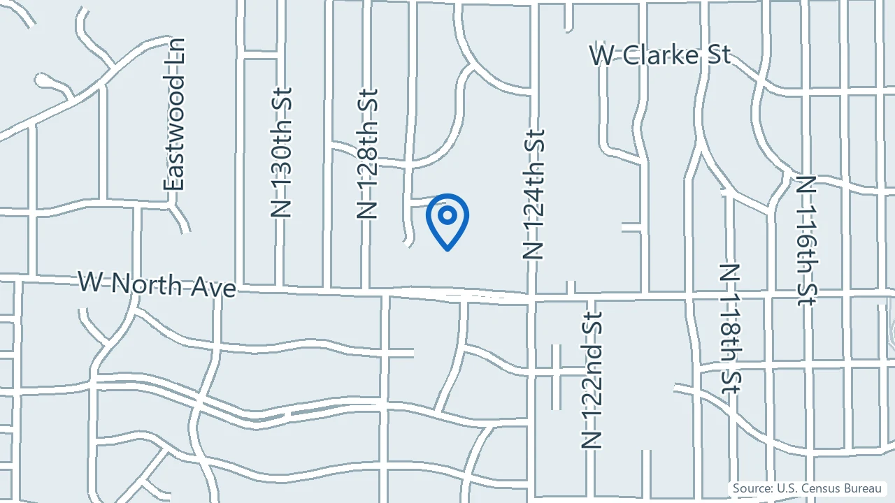 Map showing OM Ketamine Clinic in Brookfield, Wisconsin