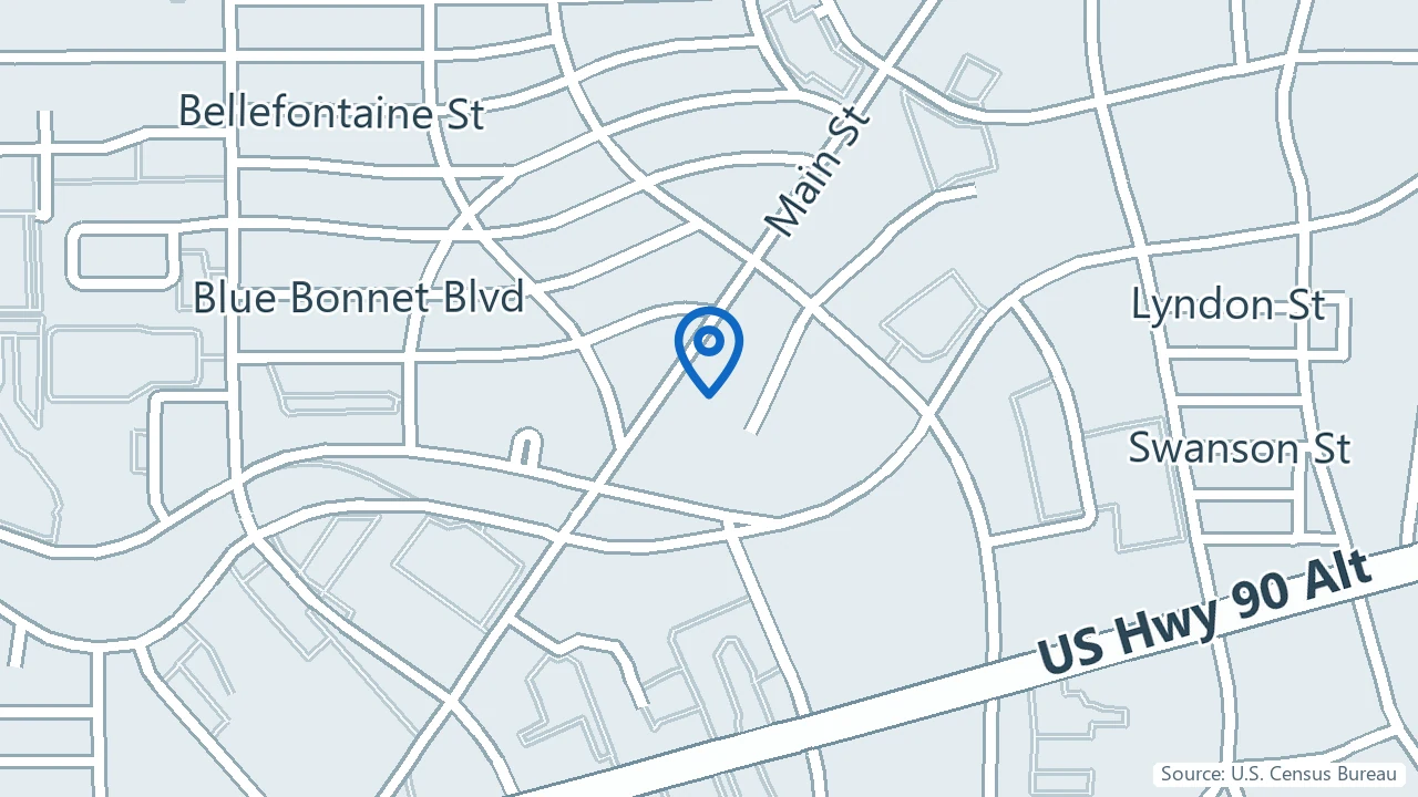 Map showing One Behavioral in Houston, Texas
