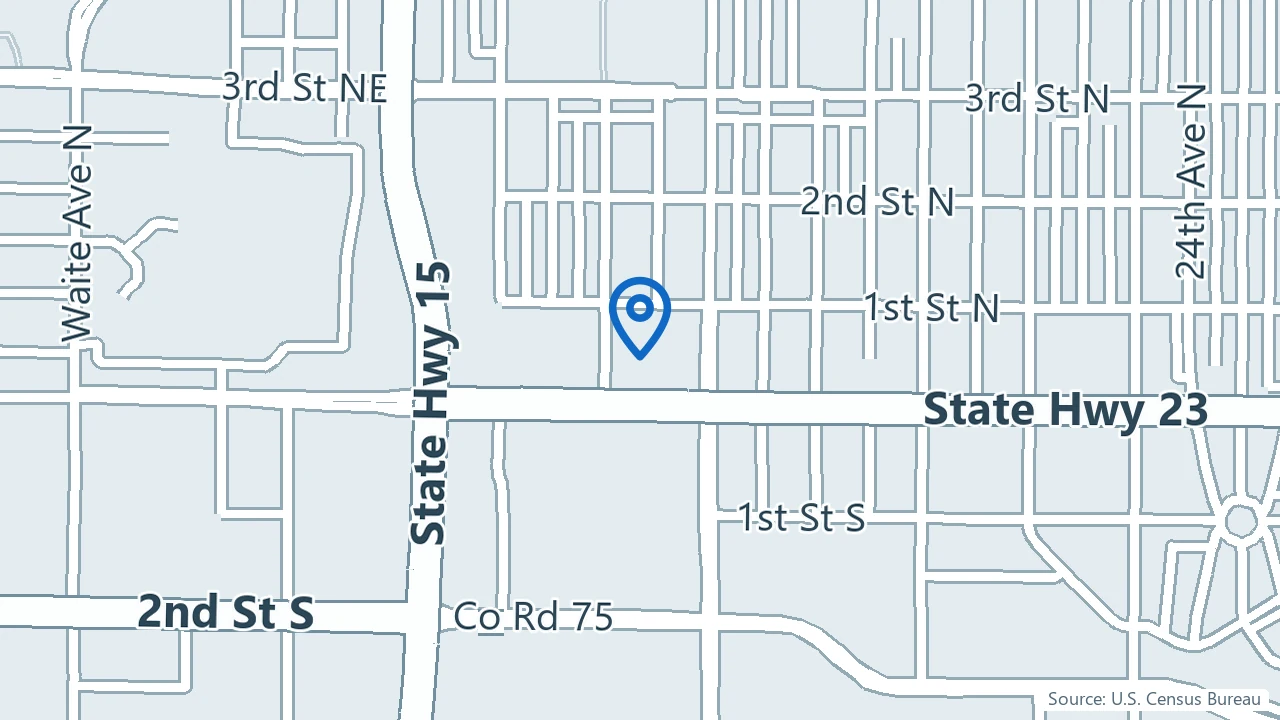 Map showing Mental Health TMS in St. Cloud, Minnesota
