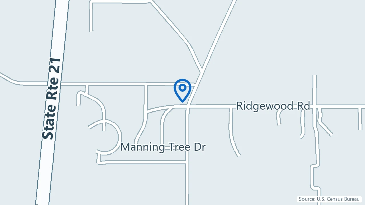 Map showing Ascend Health Center in Akron, Ohio
