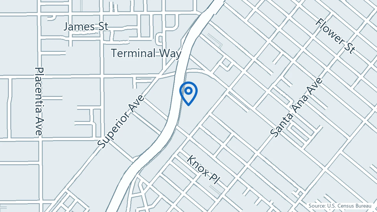 Map showing Ketamine Healing Clinic of Orange County in Costa Mesa, California