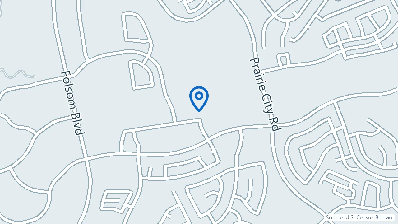 Map showing Advanced Psychiatry Associates in Folsom, California