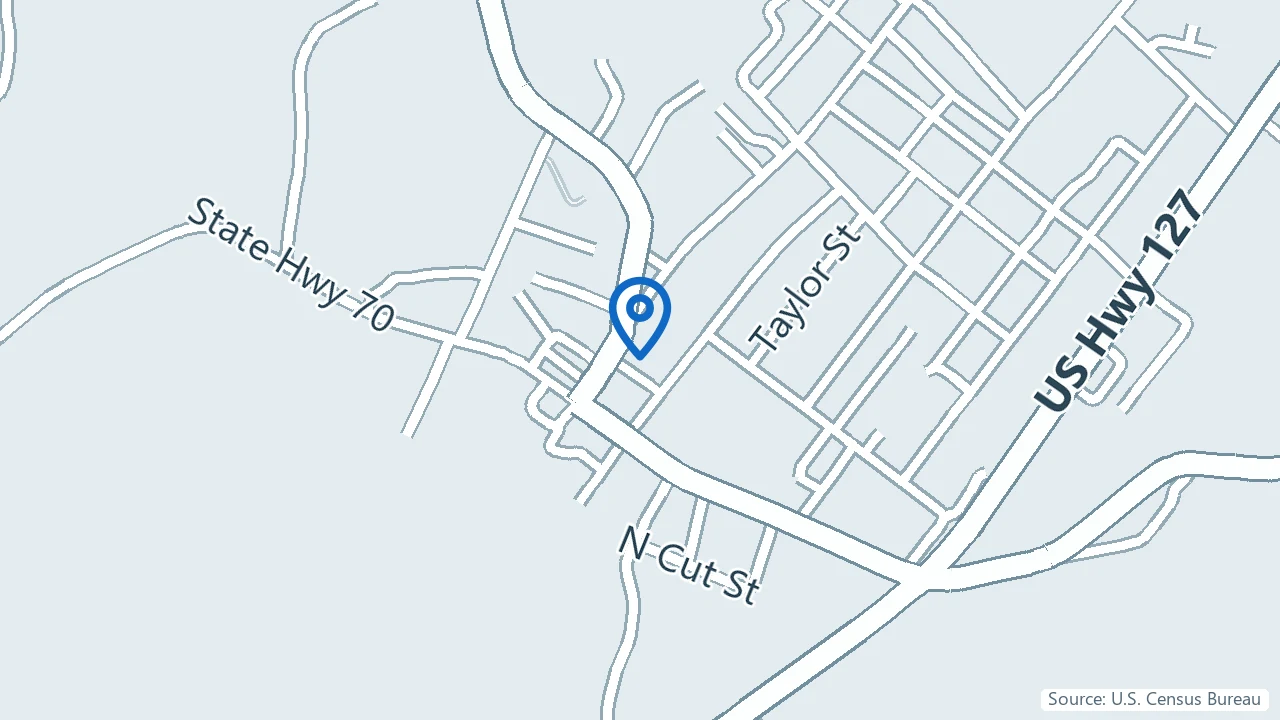 Map showing Advanced Family Medical Clinic Liberty in Liberty, Kentucky