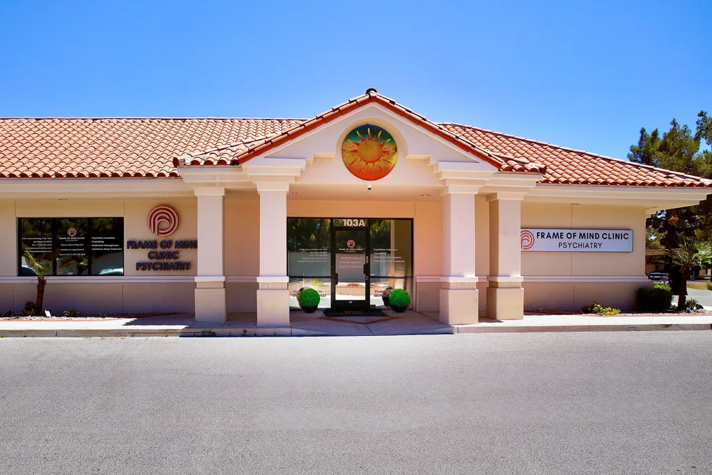 Signed Frame of Mind clinic exterior