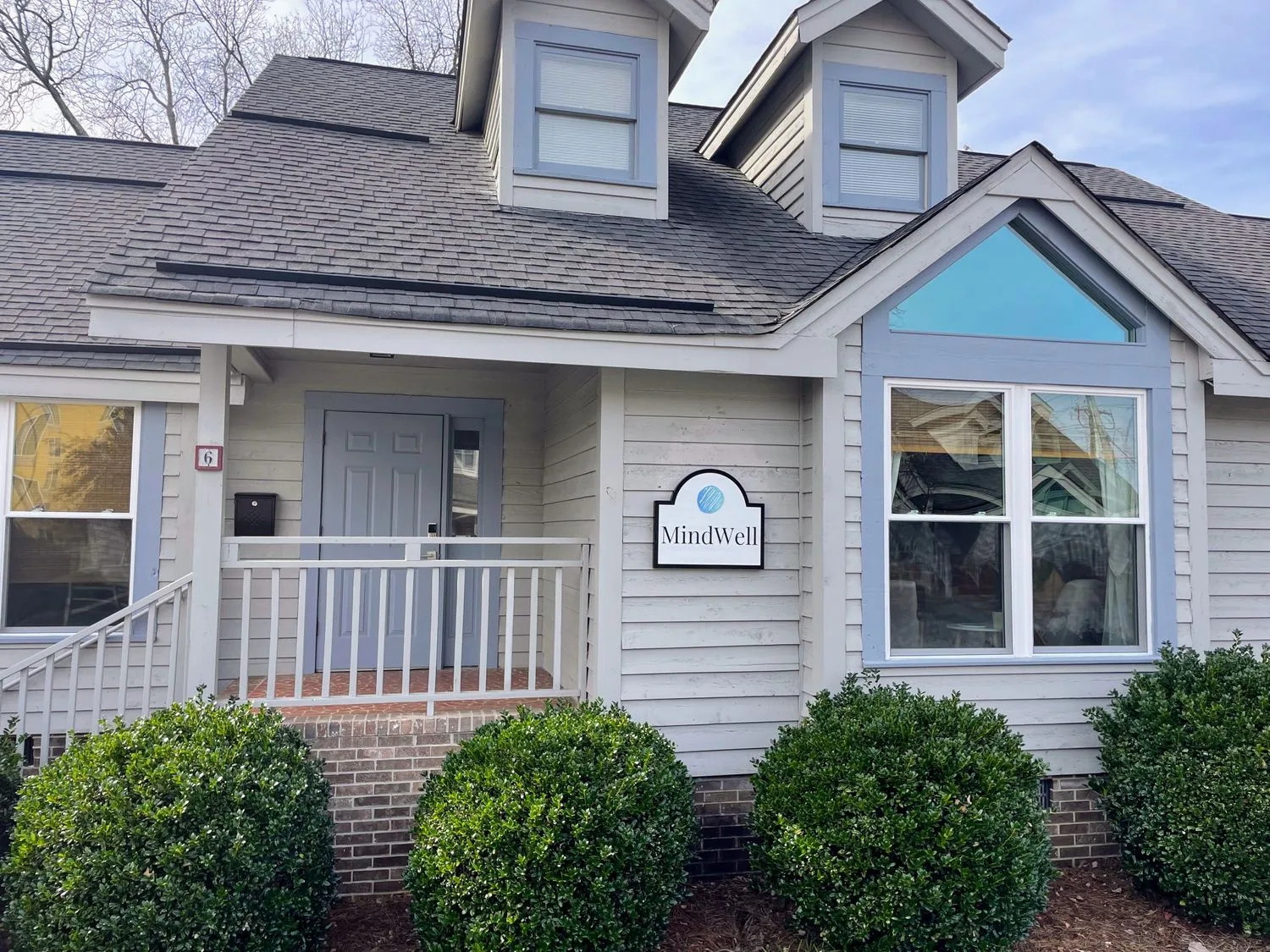 Exterior of MindWell Health in Greenville, South Carolina