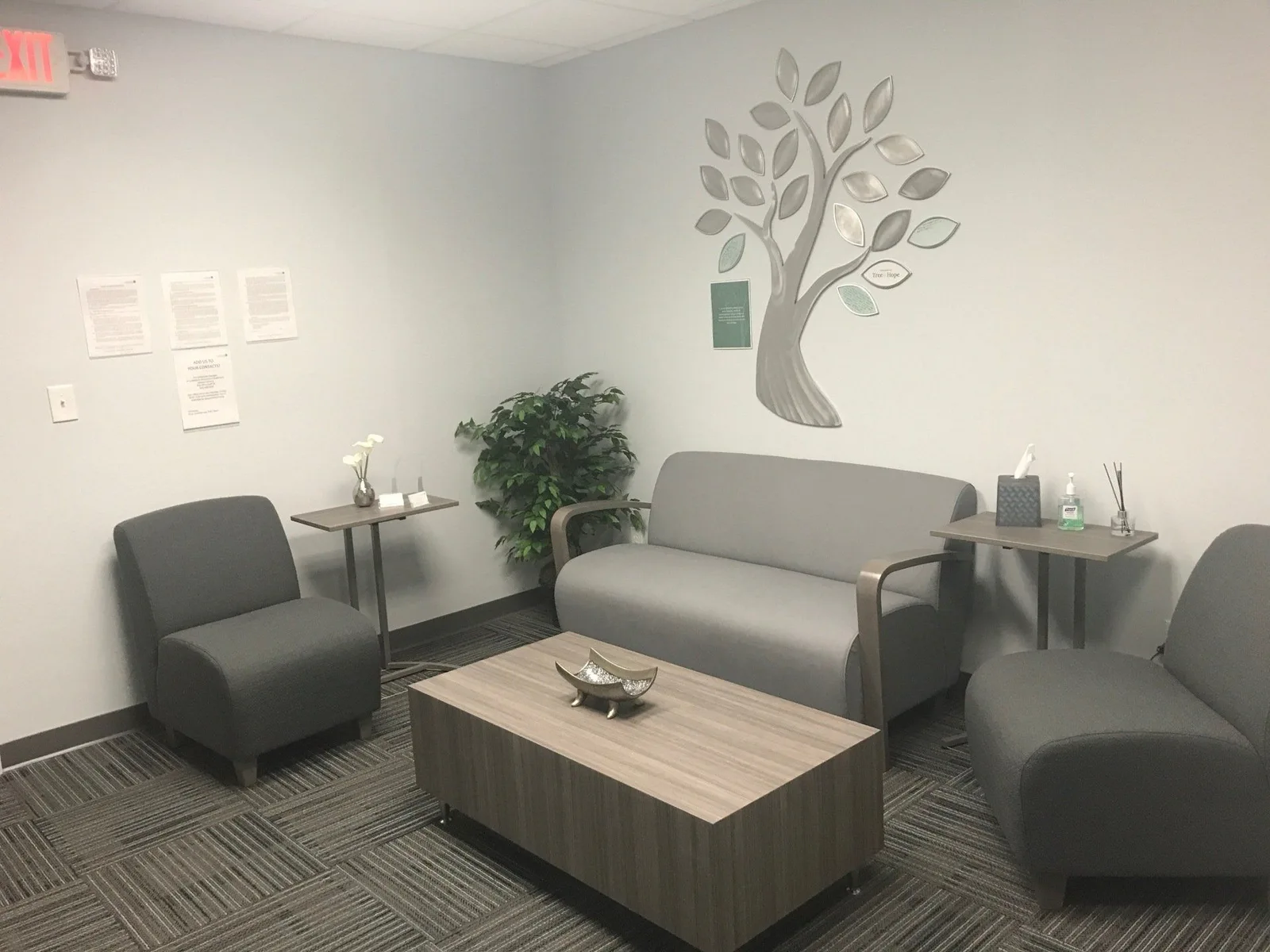 Lobby at Greenbrook Mental Wellness Center in Westlake, Ohio