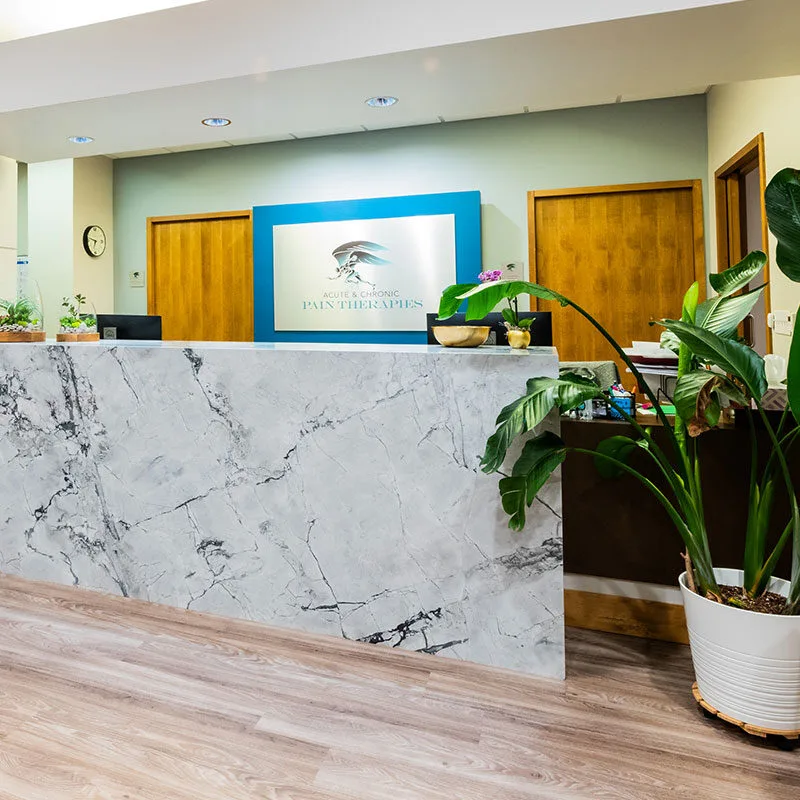 Lobby at Acute Pain Therapies in Bellevue, Washington