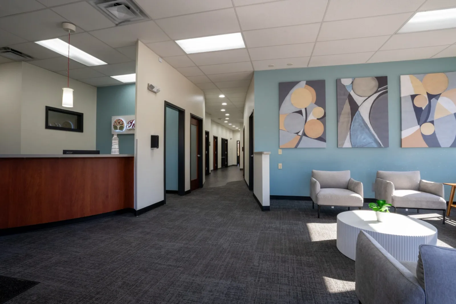Lobby at Indiana Center for Recovery in Carmel, Indiana