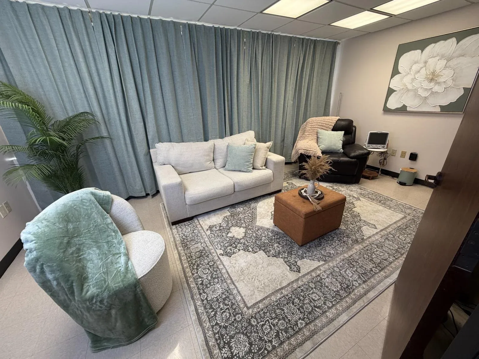 Empty ketamine infusion room