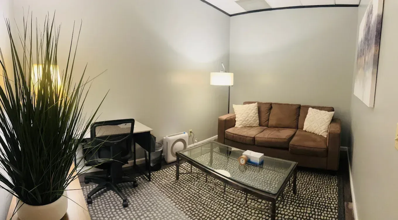Empty clinic waiting room