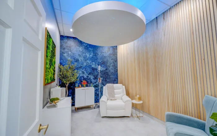 Treatment room at VIVA Ketamine Infusion Center of Milwaukee in Brookfield, Wisconsin