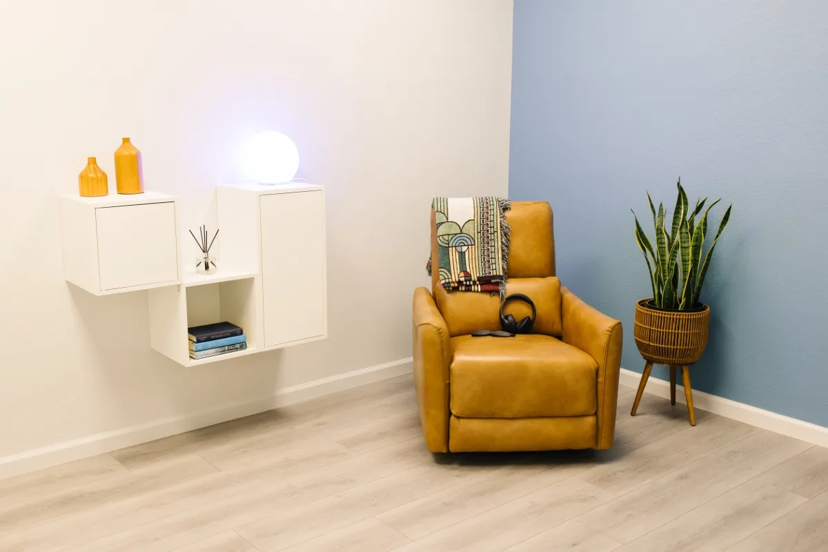 Treatment room at Blūvera Clinic in Fresno, California