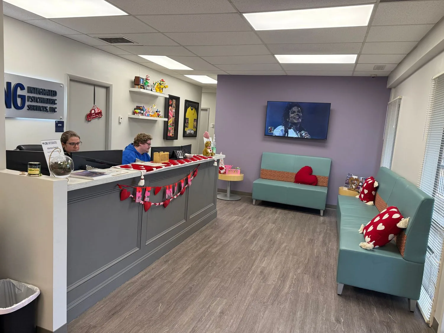 Lobby at Long Integrated Psychiatric Services in Middle River, Maryland