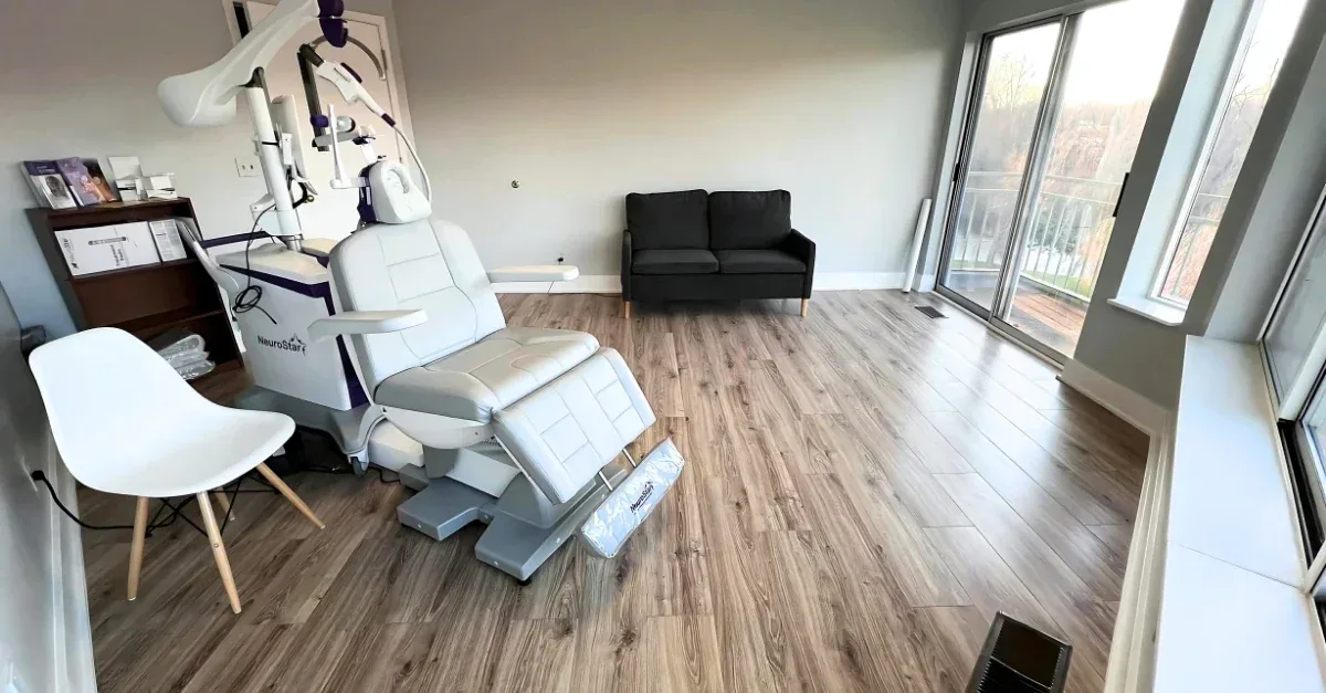 Treatment room at Kalamazoo TMS & Behavioral Health in Portage, Michigan