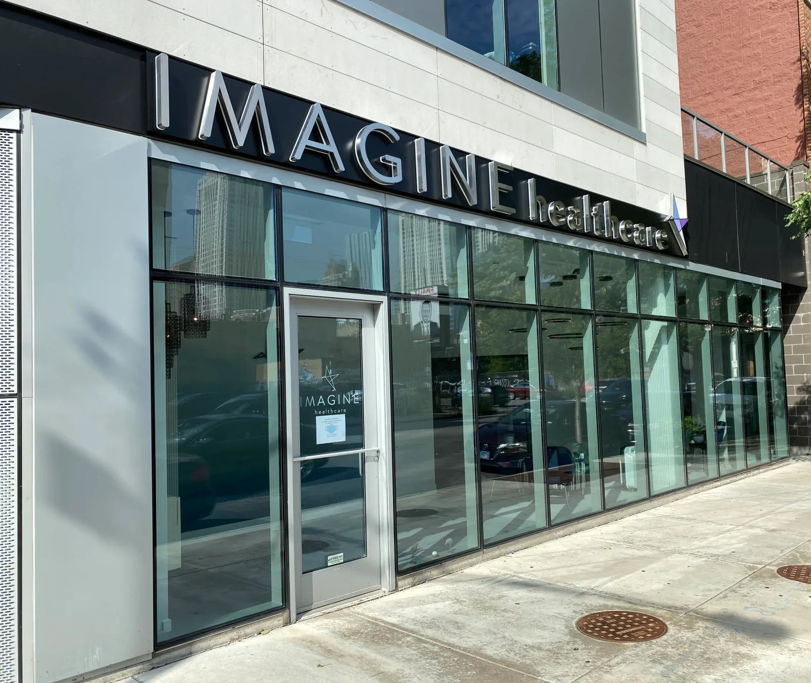Signed Imagine Healthcare storefront