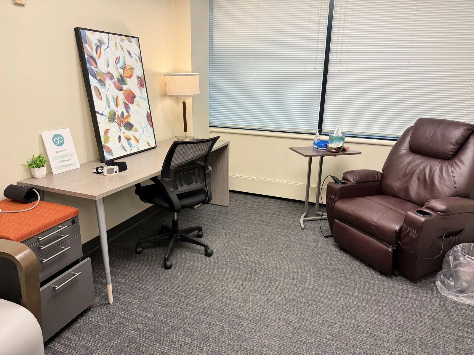 Treatment room at Greenbrook Mental Wellness Center in Columbia, Maryland