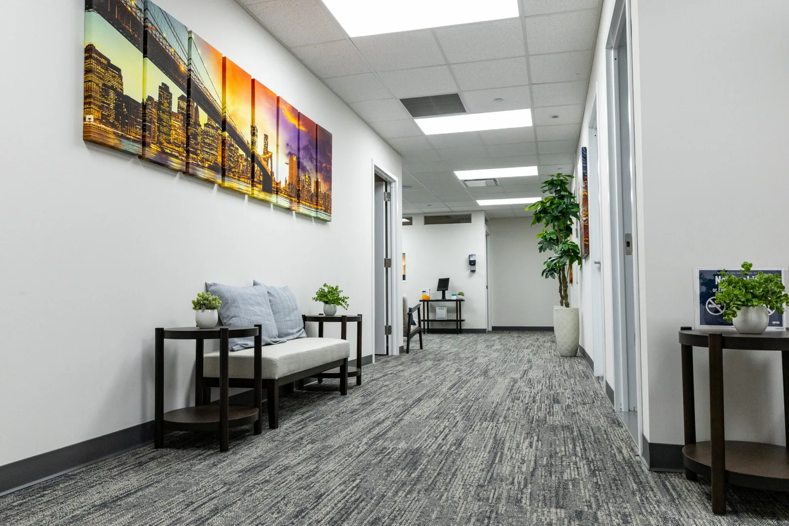 Empty office corridor at the practice