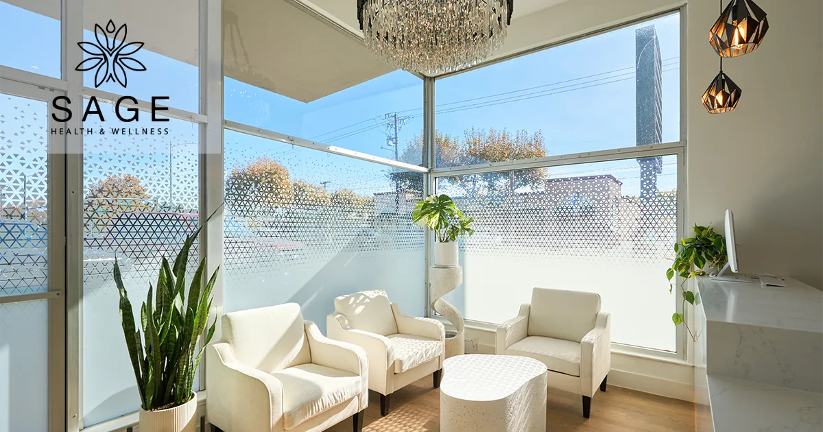 Lobby at Sage Health & Wellness Center in San Jose, California