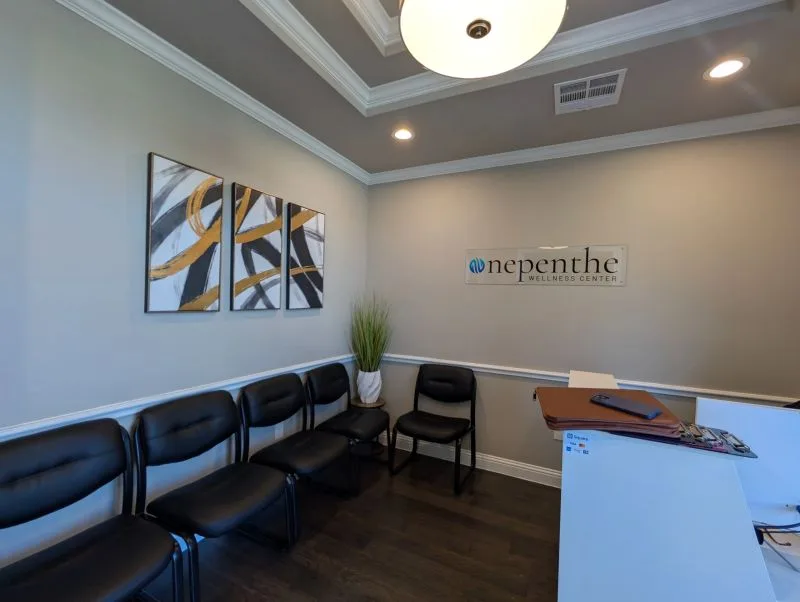 Lobby at Nepenthe Wellness Center in Allen, Texas