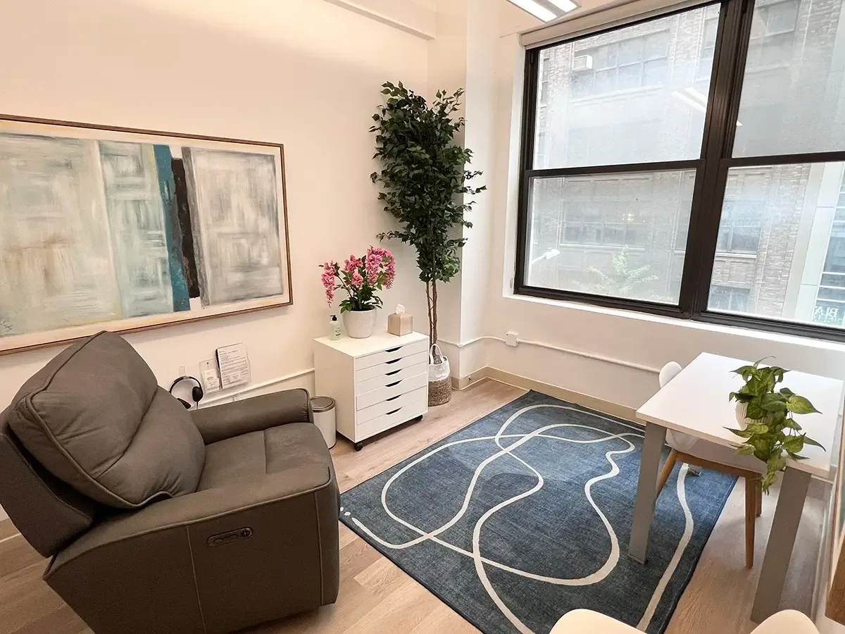 Empty clinic treatment room