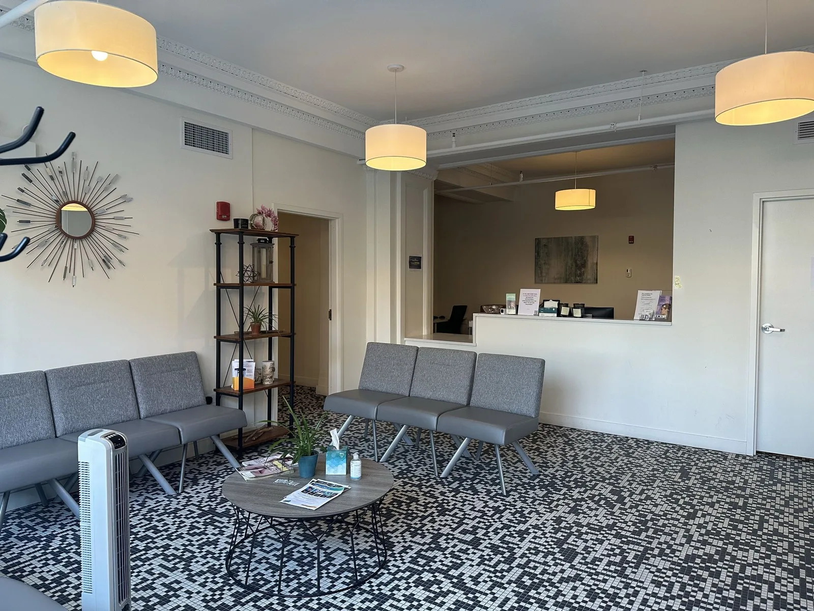 Empty Chicago center reception and waiting area