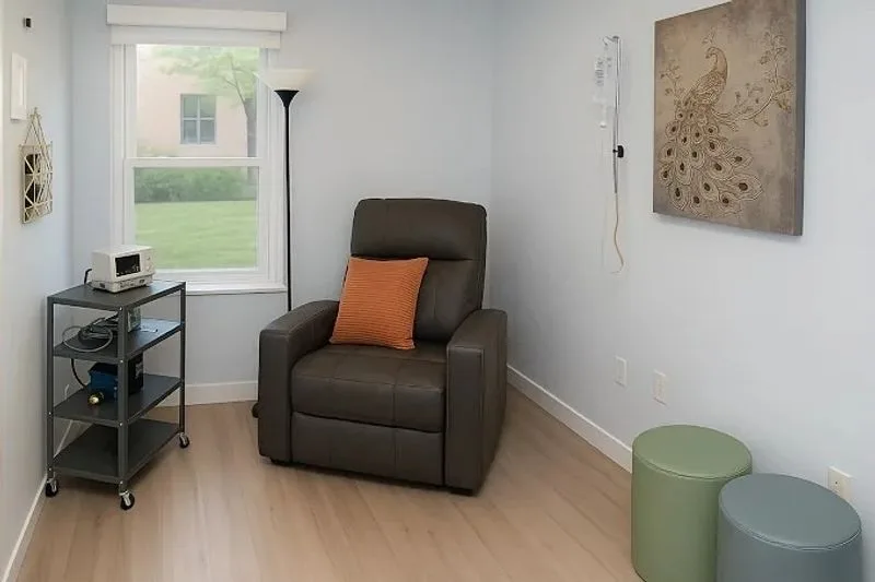 Treatment room at Care Clinic Infusions in Fairfax, Virginia