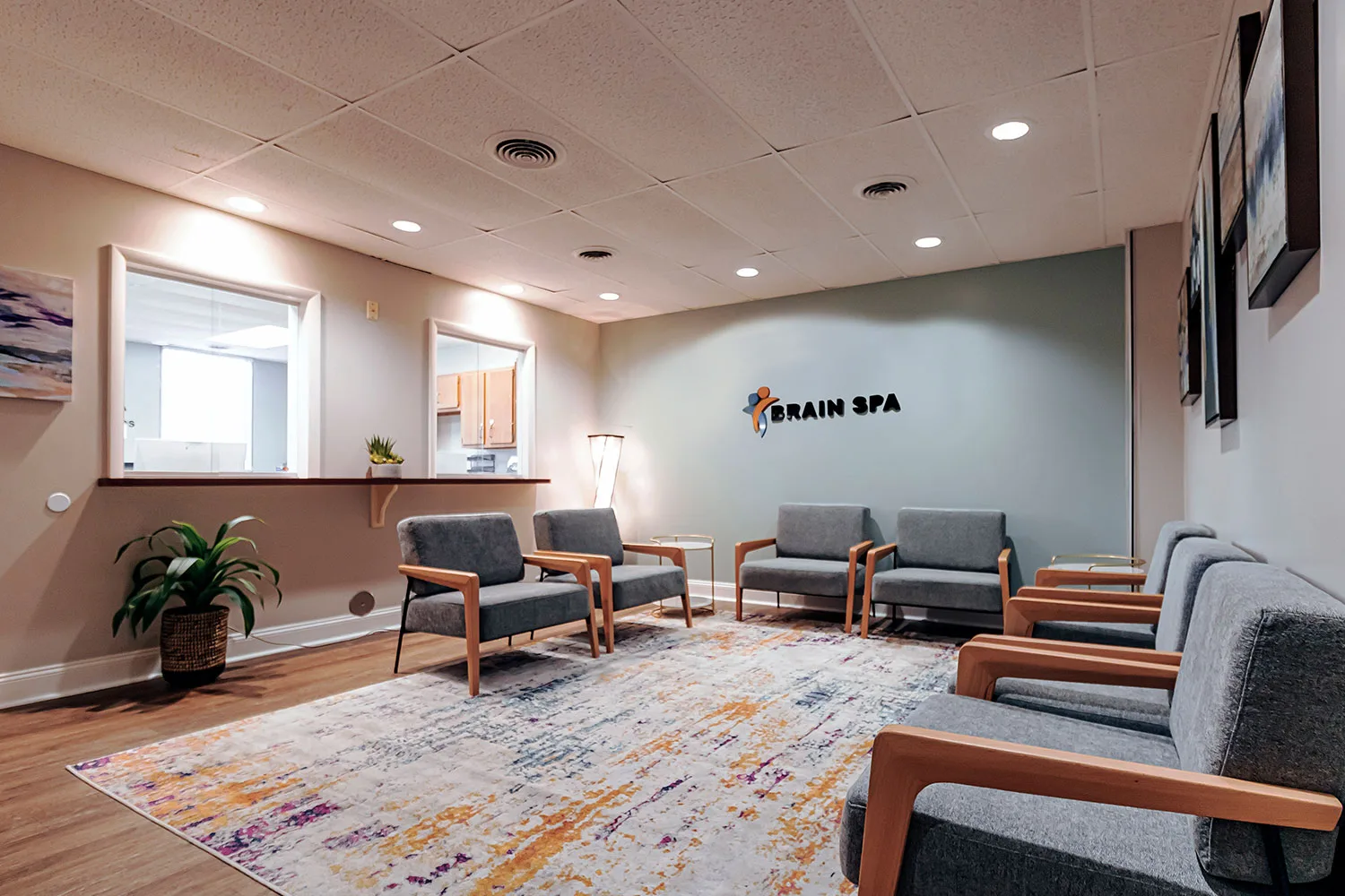 Lobby at Brain Spa in Wilmington, Delaware