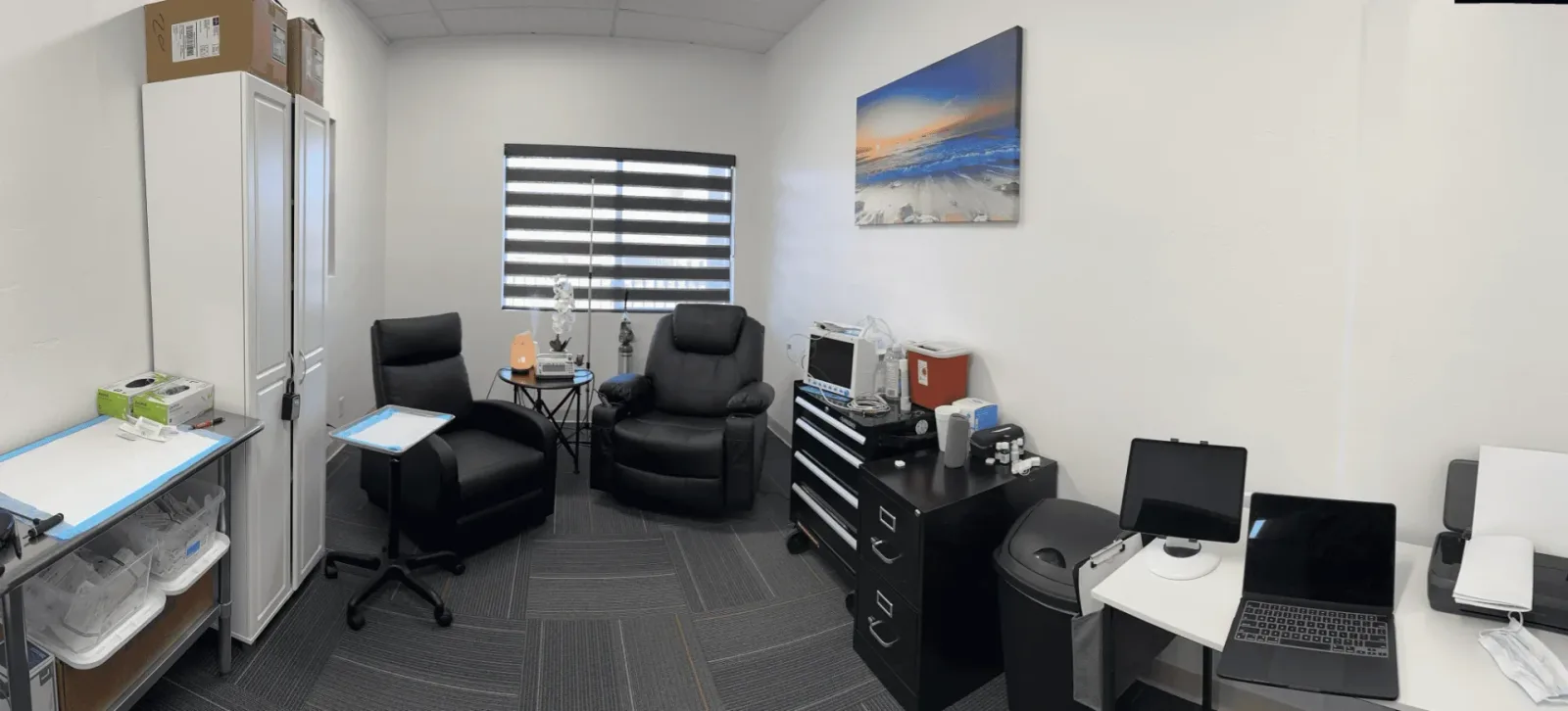 Treatment room at Rune Vitality in San Marcos, California