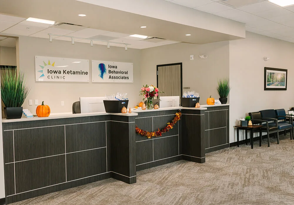 Lobby at Iowa Ketamine Clinic in West Des Moines, Iowa